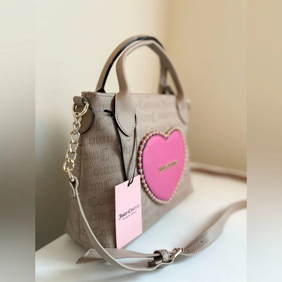 Juicy couture love never dies mini tote xbody cafe/juicy pink bag - Picture 2 of 5